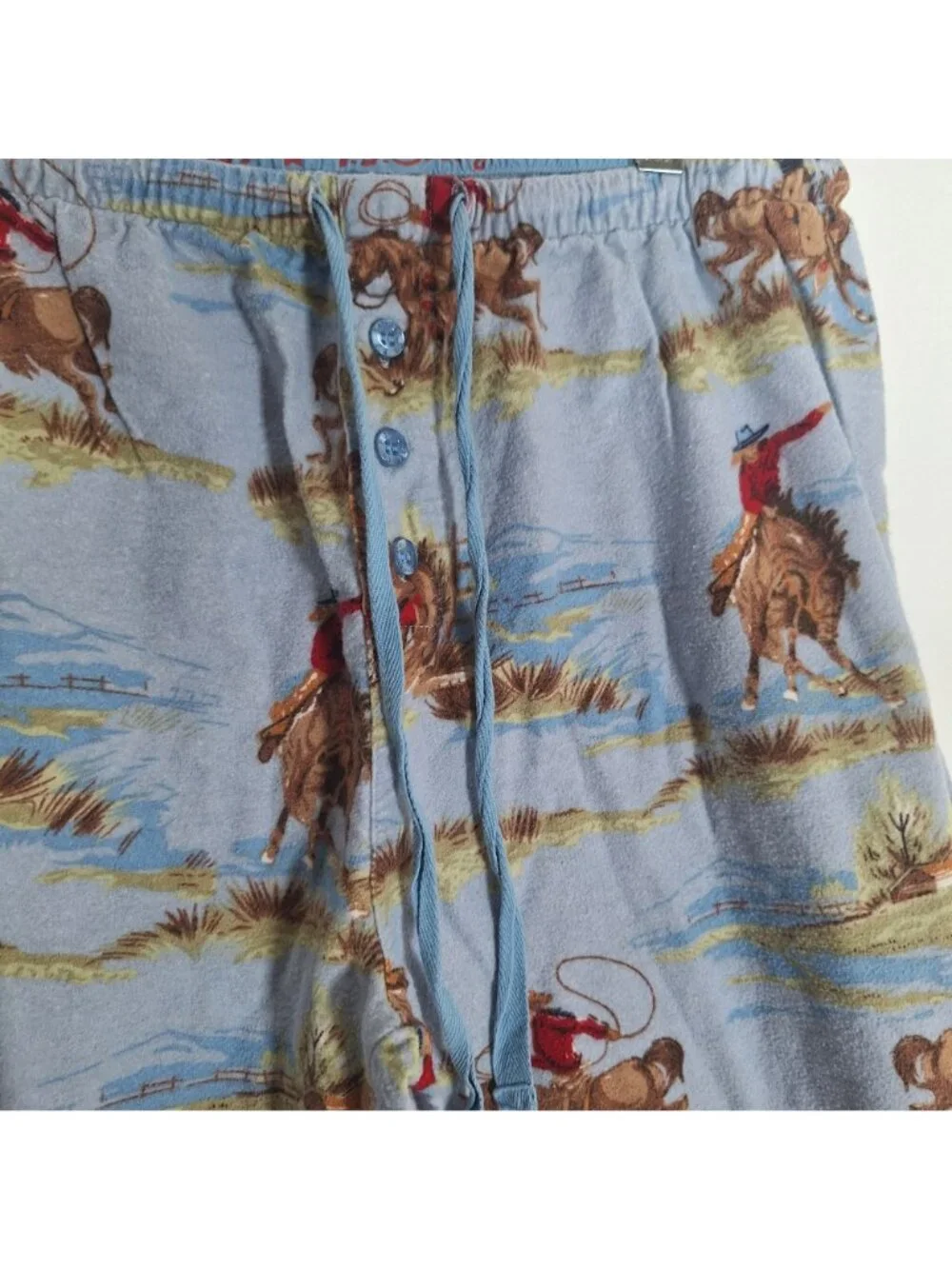 PJ Salvage Cowboy Pajamas 100% Cotton size Small County Western